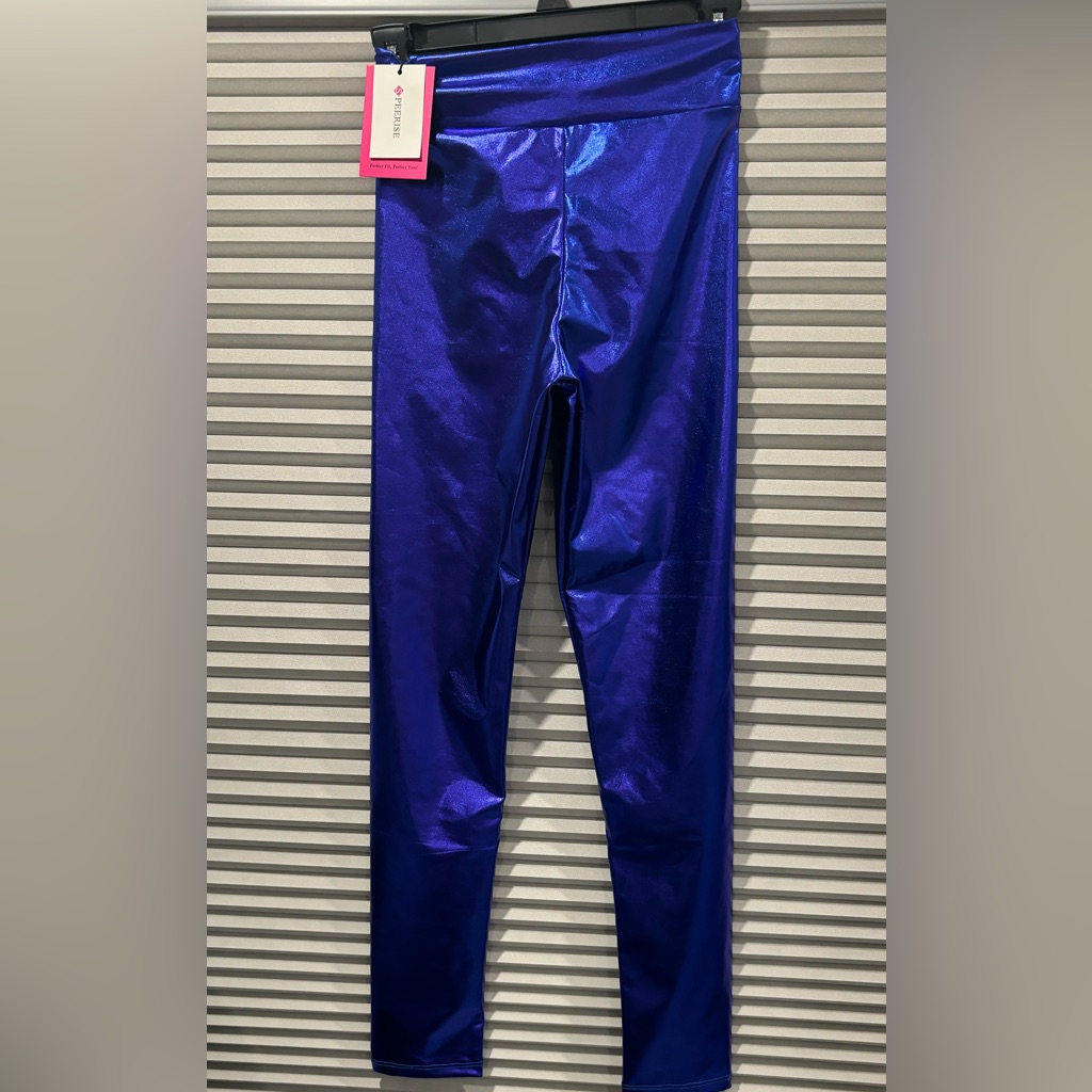 Speerise Metallic Shiny High-Rise Leggings Size S Halloween Dance Rave Party